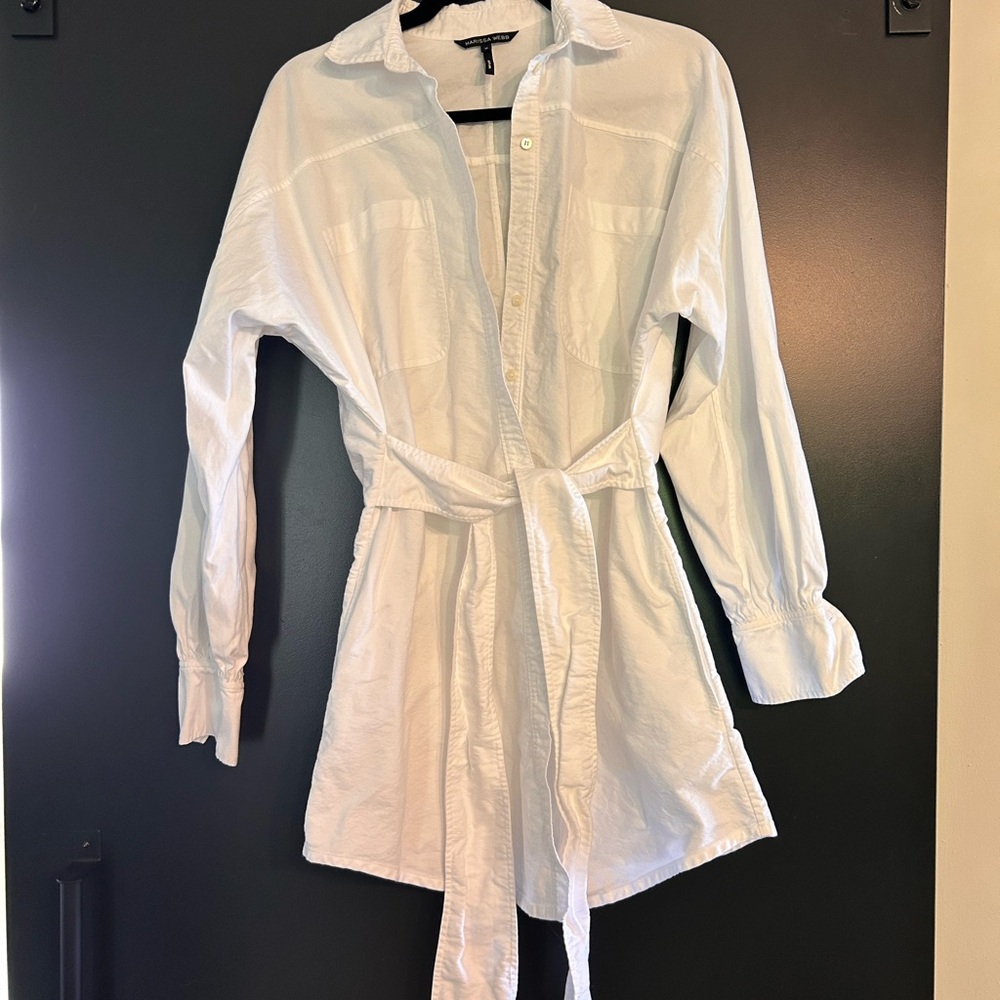 Marissa Webb Classic White Shirt Dress
